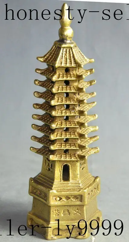 

christmas chinese Tibet buddhism temple brass wenchang Tower stupa pagoda statue halloween