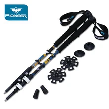 2 шт./лот, ультралегкие треккинговые палки, алюминиевые палки для походов, палки для скандинавских прогулок, телескопические палки для альпинизма