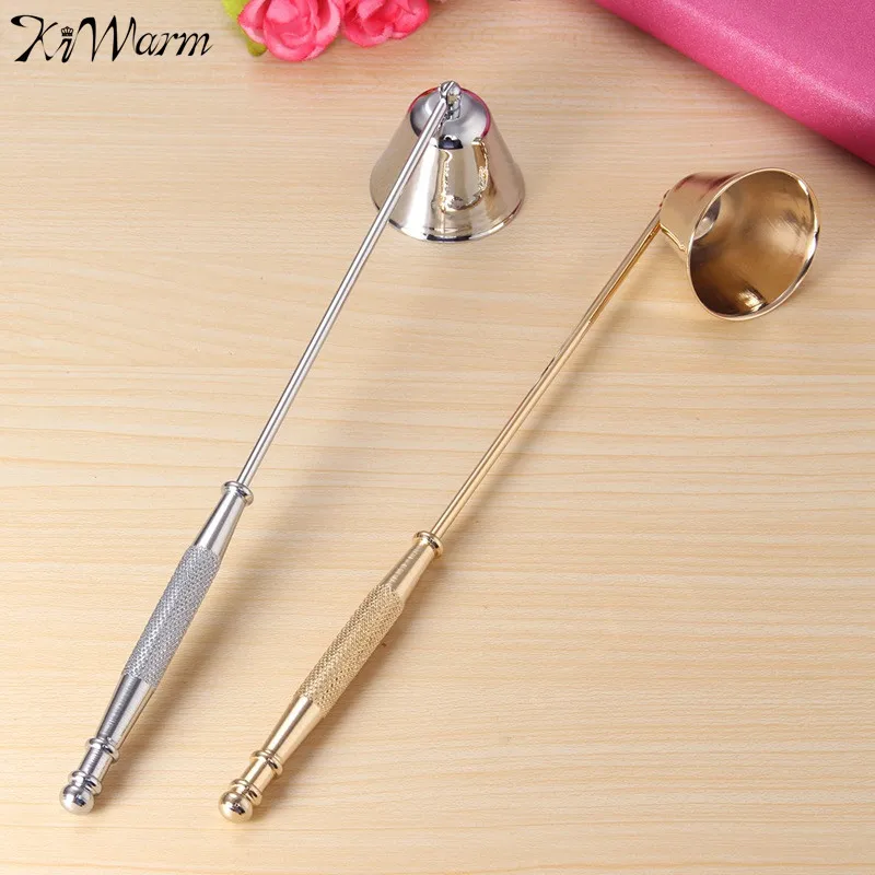 KiWarm 1PC Hot Selling 20CM Stainless Steel Candle Snuffer Wick Trimmer Bell Shaped Oil Lamp