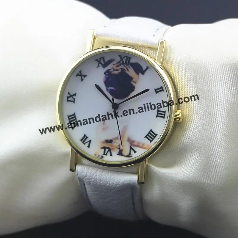 Новые горячие продажи оптом женские дизайн собака часы с изображением мопса Горячая Мода кожа кварцевые наручные часы Горячие женские кварцевые часы