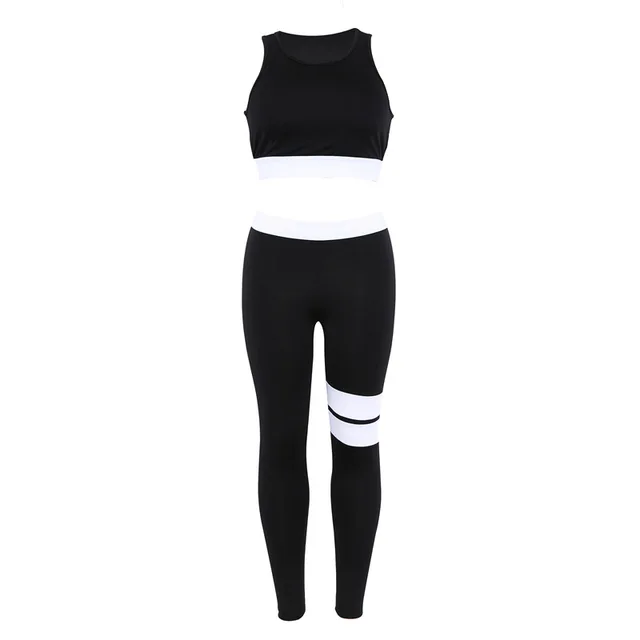 Women Tracksuit Solid Yoga Set Patchwork Running Fitness Jogging T-shirt Leggings Sports Suit Gym Sportswear Workout Clothes S-L