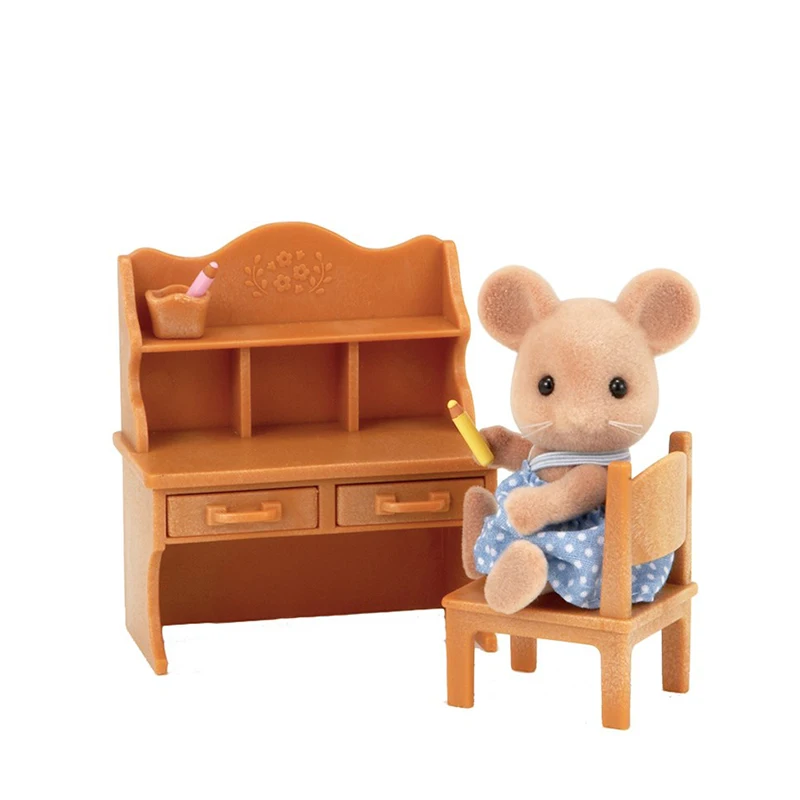 Sylvanian Families кукольный домик мебель фигурка игрушки куклы крыса сестры w/настольный набор подарок для девочки