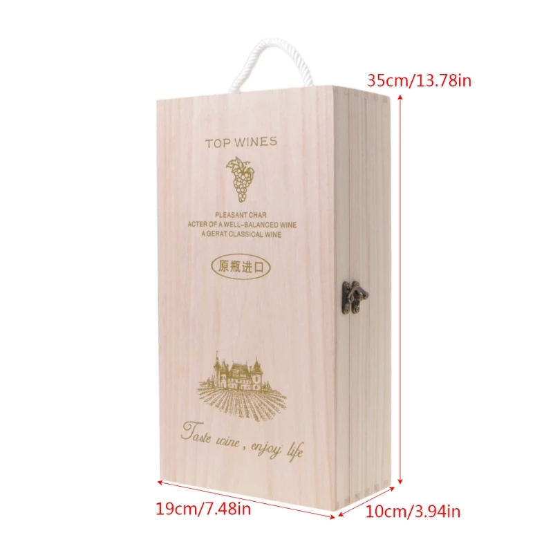 Новые высококачественные производители соснового дерева красного вина Перевозчик подарочная упаковка коробка модная коробка для хранения деревянный ящик для вина