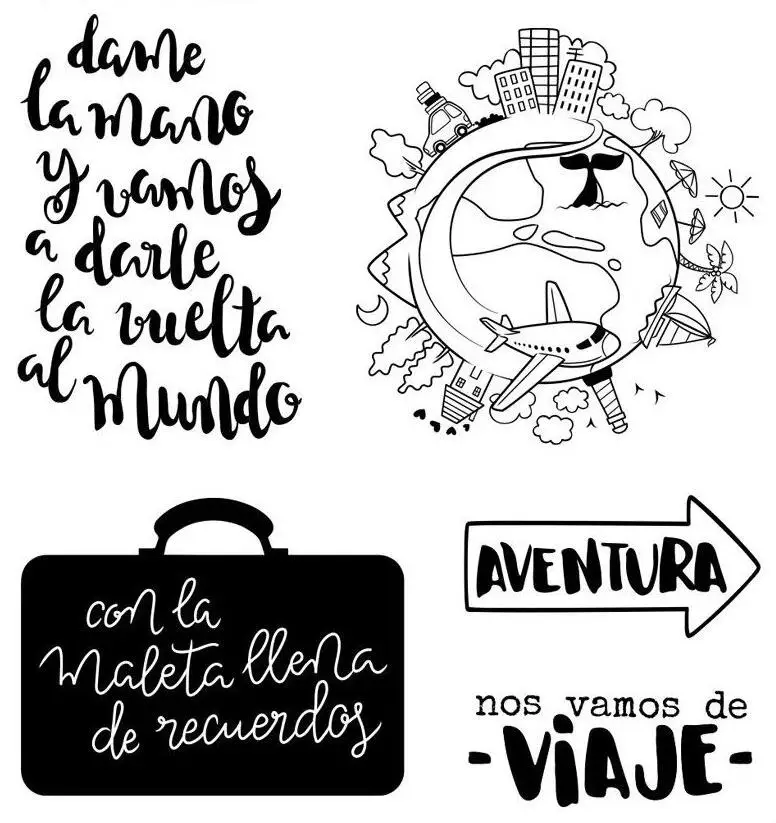 

Spanish text Clear Stamps Scrapbook Paper Craft Clear stamp scrapbooking X0314