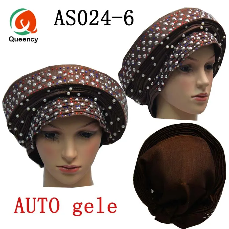 2018 Queency Африканский уже сделанный Aso oke головной убор авто геле для дам свадьба и