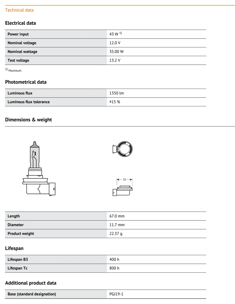 OSRAM H8 12 в 35 Вт 2600K 62212FBR PGJ19-1 противотуманная фара ксеноновая супер желтая противотуманная лампа автомобильный светильник 200% больше желтых ламп пара