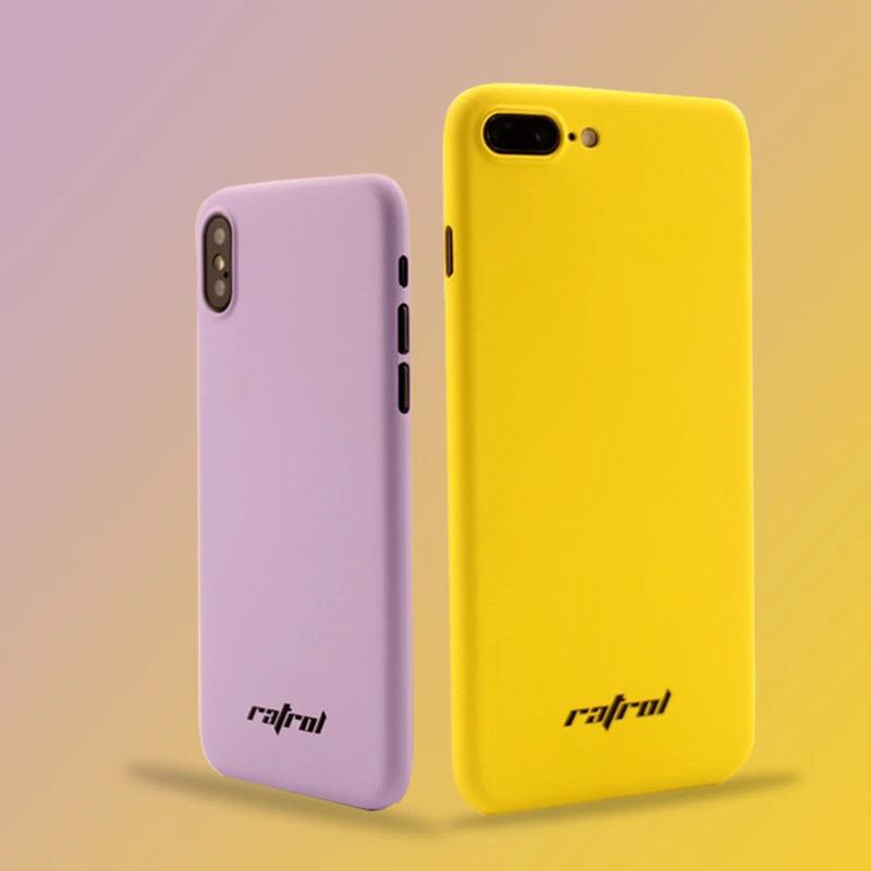 

New Case For iPhone X thin PP solid color mobile phone shell 7 / 8plus 6 6s plus all-inclusive matte protective sleeve