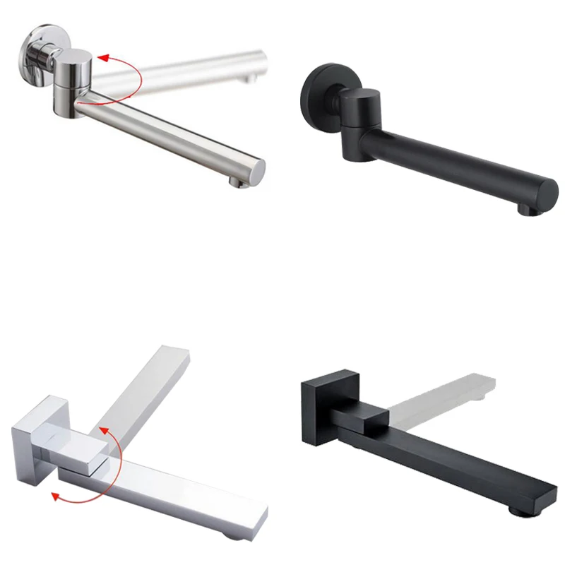 

Chrome Solid Bass Wall Outlet Solid In Wall Mounted shower Spoutt Bath tub Shower Mixer Faucet Spout Filler 05-066