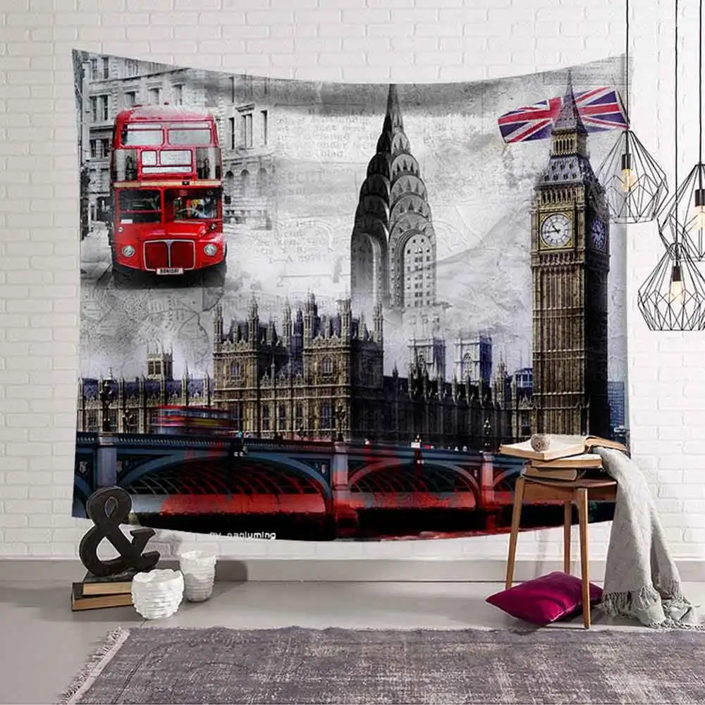 GT8077-1 Red Bus Tapestry