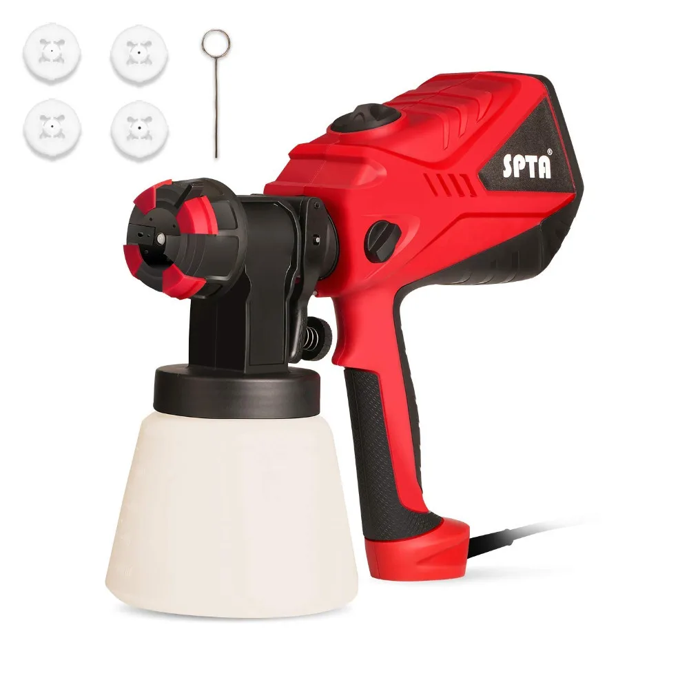 

SPTA ESG26AC Advanced Electric Spray Gun 1000ML/Min Paint Sprayer with Three Spray Patterns, Three Nozzle Sizes adjustable