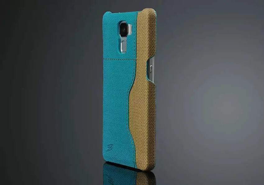 Двухцветный джинсовый кожаный чехол Canva для Huawei Honor 7 с отделением карт