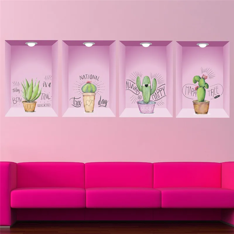 &amp Colorful plant Flower Home decor Floral 3d flower Decals Wall Sticker Living Room Bedroom Decor Poster wallpaper | Дом и сад