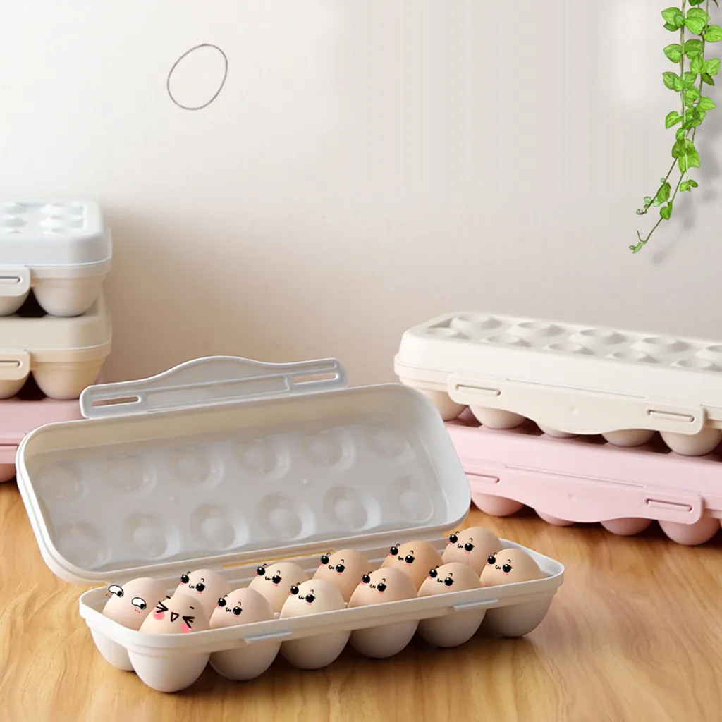 

Refrigerator Egg Storage Box Kitchen Egg Storage Container with Lid Refrigerator Food Crisper Egg Fresh Keeping Case Organizer