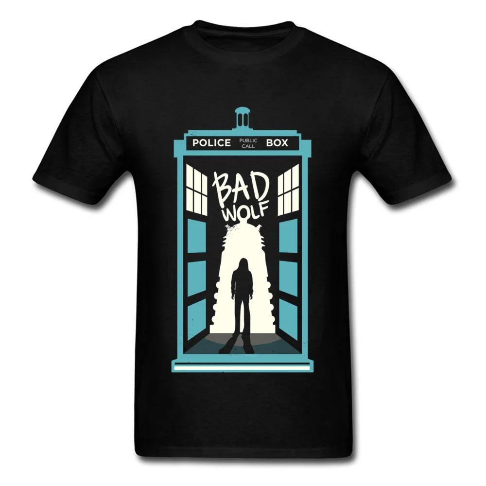 

I Create Myself T-shirt Men Bad Wolf T Shirt Doctor Who Tshirt Tardis Tops Dr. Who Cartoon Tee Shirt Black Clothing Hipster