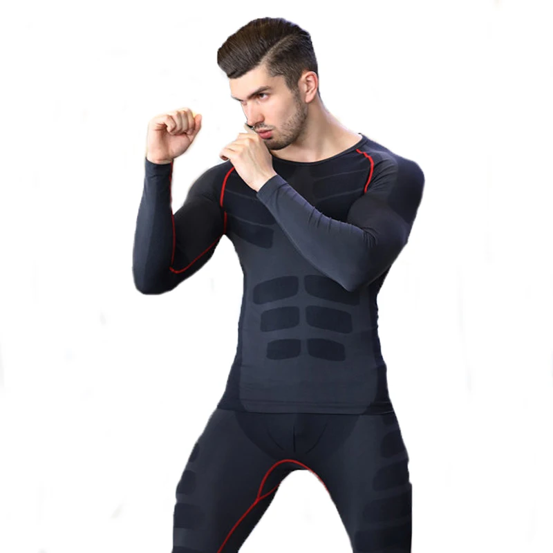 warm long johns Brand Winter Thermal Underwear Sets Men Quick Dry Anti-microbial Stretch Thermo Underwear Male Warm Long Johns Underwear Suits thermal bottoms mens
