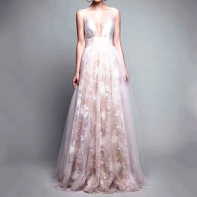 

2018 V Neck Sequined Party Dress Padded Backless Bodycon Mermaid Maxi Dress Floor Sleeveless Evening Party Dresses Navy Silver