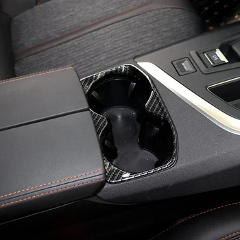 

Car Accessories Inner Console Water Cup Holder Cover Trim 1pcs For Peugeot 3008 GT 2016-2018/ 5008 GT 2017-2018 car styling