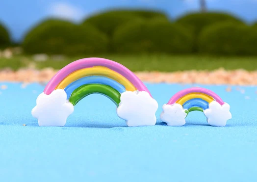 Sale 1 Pcs/lot Mini Resin Small Rainbow Fairy Garden Decor Crafts Home DIY Miniature | Дом и сад