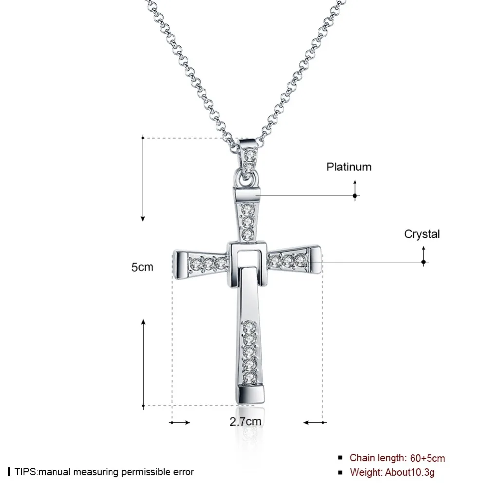 

Mens 65cm Chains Jesus Piece of Fast and Furious Cross Pendant Necklaces Gold Necklace Snake n705 For Holiday Gift