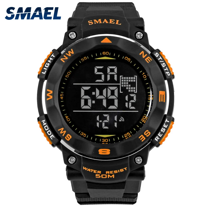 

SMAEL 1235 Teenager/Men/Male Digital Watch 50M Waterproof Electronics Alarm Week Wristwatches 12/24 Hour Clock Relogio Masculino