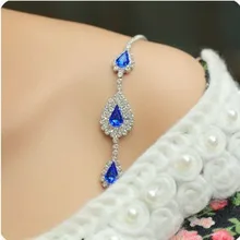 Сорт импортный ремешок для бюстгальтера со стразами, стразы, нижнее белье, ремешок с одной стороны, Синие стразы, капли воды, бретельки