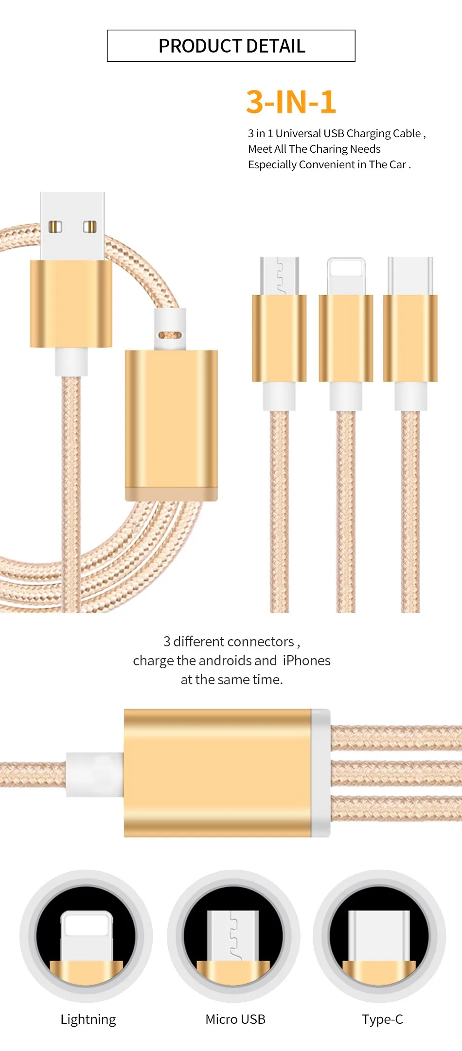 Usb-кабель для зарядки с gps отслеживанием для автоматического определения местоположения через бесплатное приложение и микро/свет/тип-c Мульти USB порт и сильная ткань