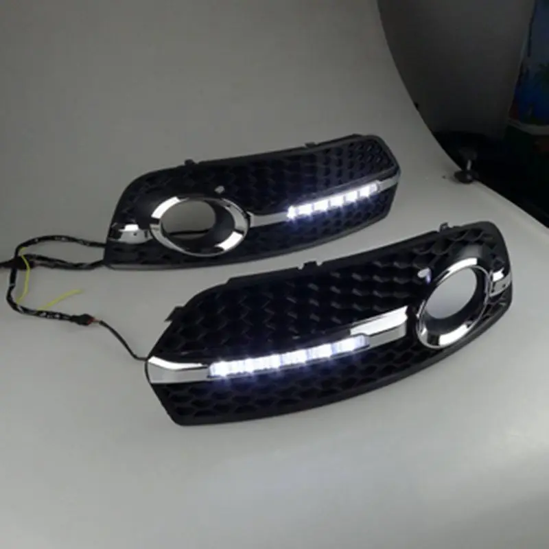 2 шт. Белый светодиодный Габаритные огни DRL Противотуманные фары для Audi Q5 2009-2012 AB