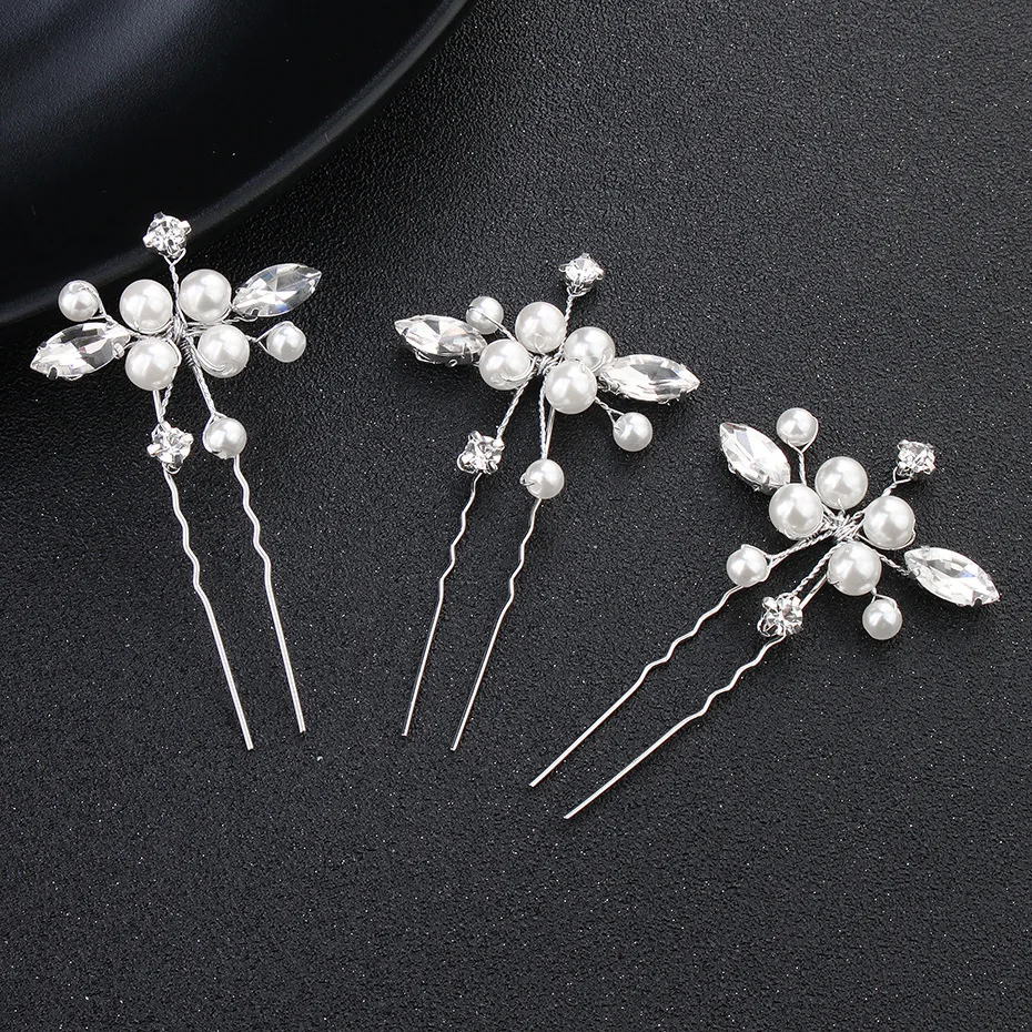 3pcs Women Hair Pins Bridal Accessories Pearl Hair Styling Tools Beauty