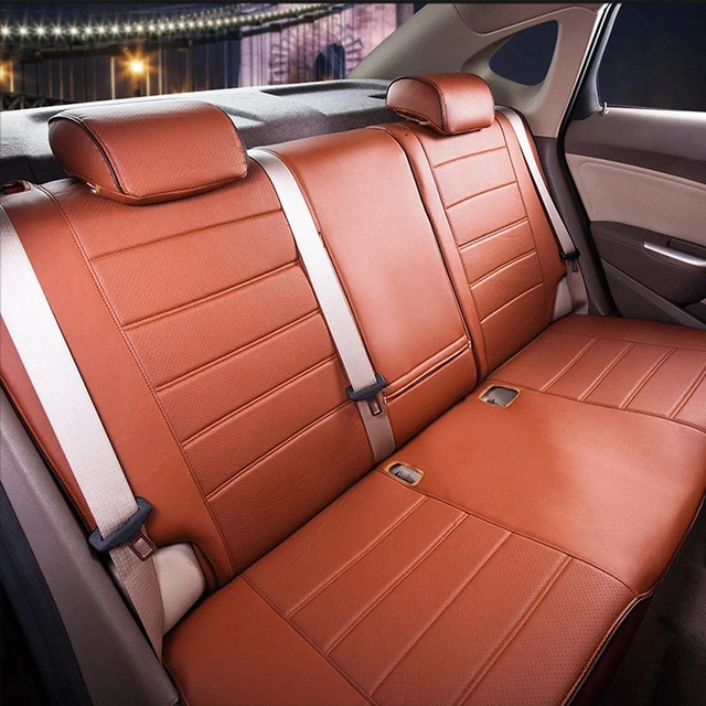 AutoDecorun Custom Car Seats For Volkswagen UP 2015 Seat Covers VW PU Leather Cars Cushion Cover Airbag Compatible Supports