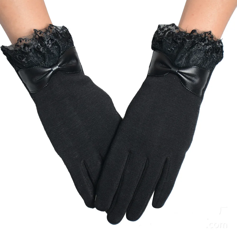 Зимние перчатки rekawiczki damskie, сохраняющие тепло, с сенсорным экраном, для езды на велосипеде, удобные женские перчатки L50/1224 - Цвет: A