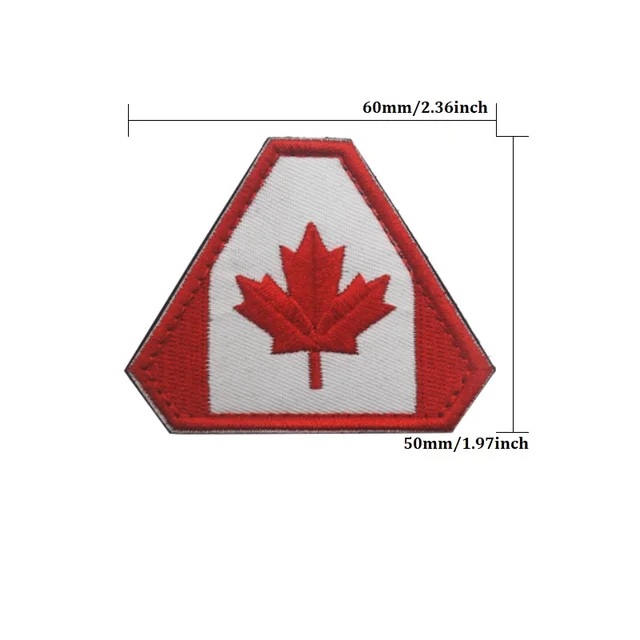 Canada Canadian National Flag Maple Leaf Flag Embroidery Patch Embroidered Patches Military