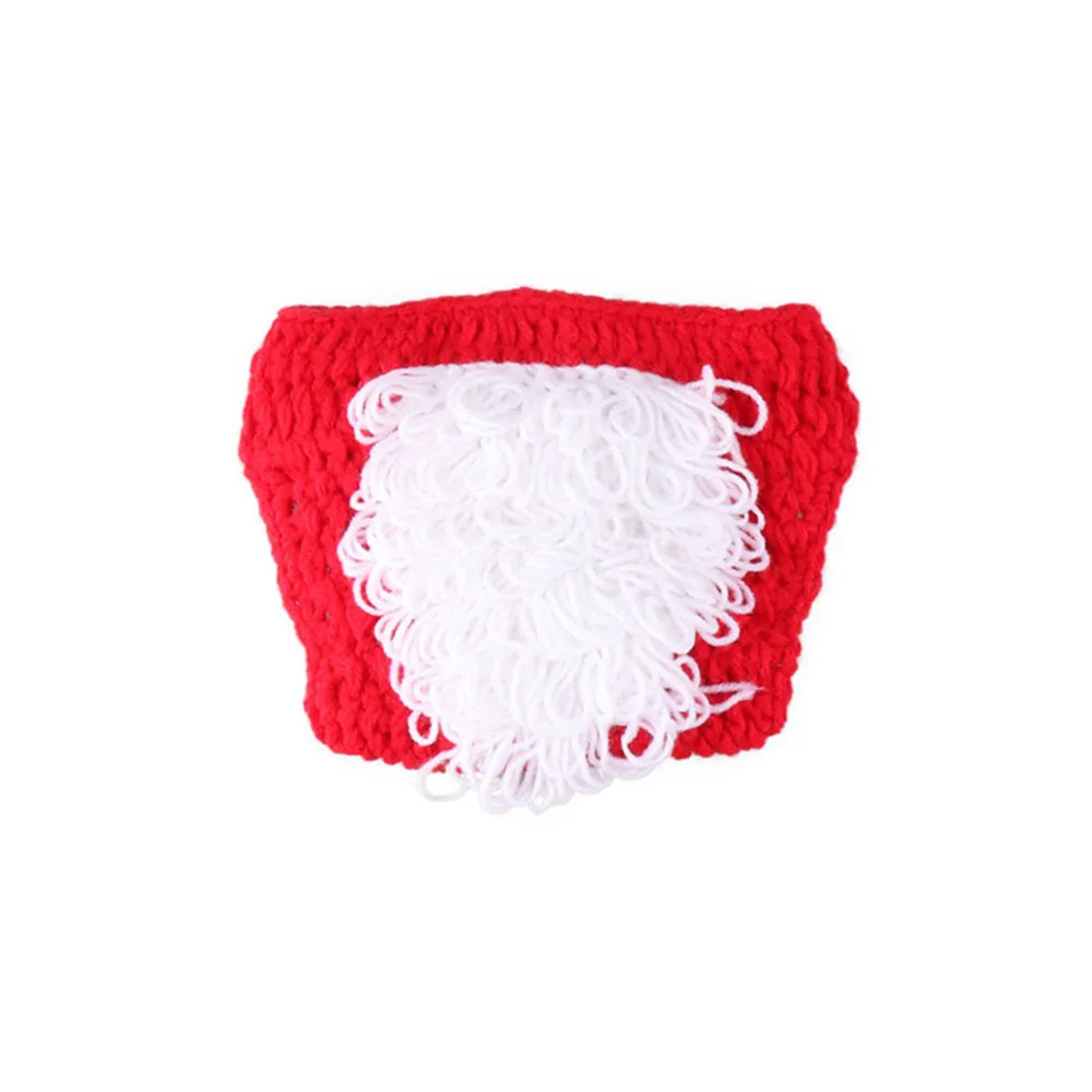 Вязаный крючком маленьких реквизит для фотографии новорожденных Костюм Санта Клауса для фотосессии новорожденных вязаная детская Рождественская шапка зимняя шапочка