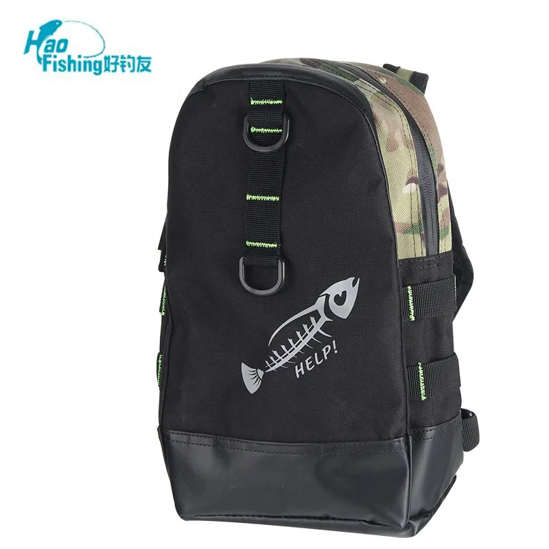 Fishing multi-purpose bag 34cm*20cm*11cm Two-Layer Waterproof Canvas Outdoor Portable large Capacity Fishing Tackle Bags Pesca
