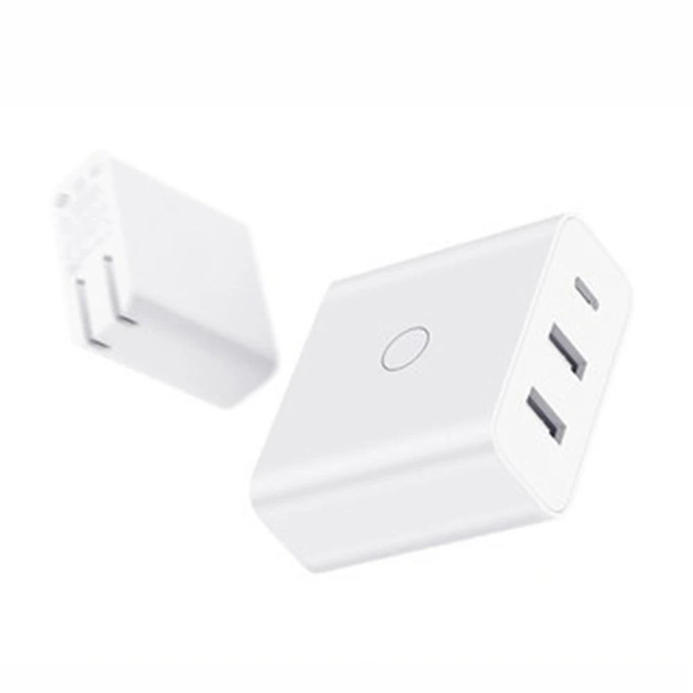 

USB Fast Wall Charger For iphone X 8 series 65W 3 Port Universal Smart Output Type-C 45W USB-A 20W for Xiaomi ZMI Android iOS