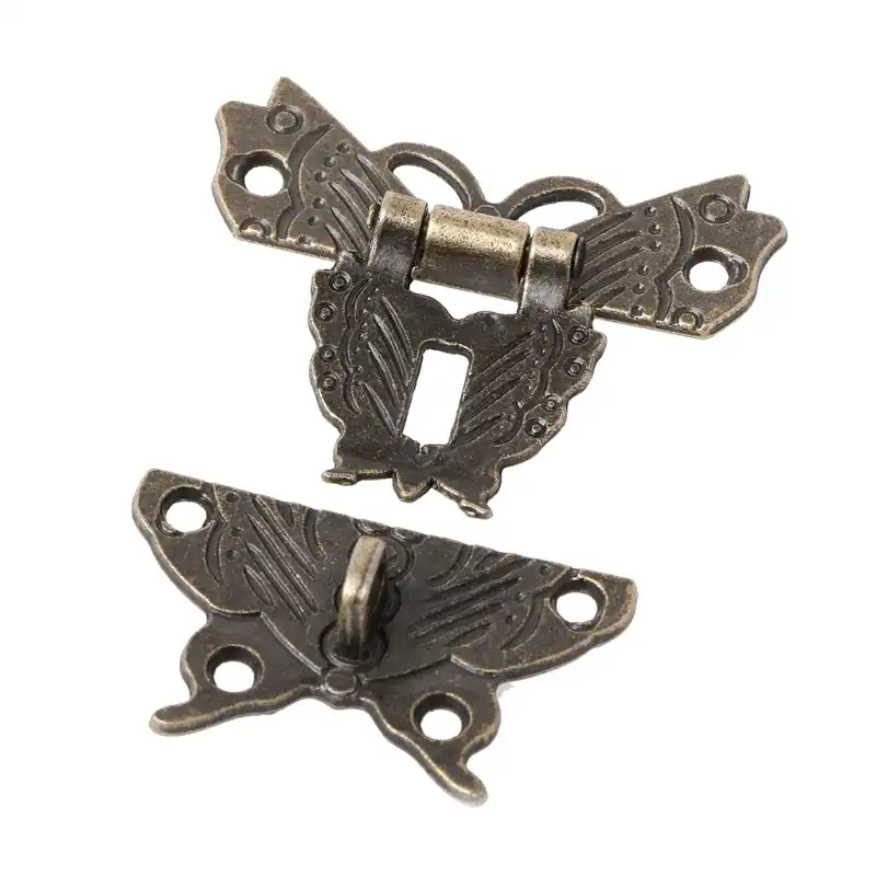 Ferretería Non Branded 2 Piezas Mariposa Pestillo Cerrojo Vintage Bronce Antiguo Gabinete Cajón Pestillos Almohadilla Cierre Oculto Cierre Para Joyería Caja De Madera Caja Cofre Maleta Bricolaje Y Herramientas Meinvita De