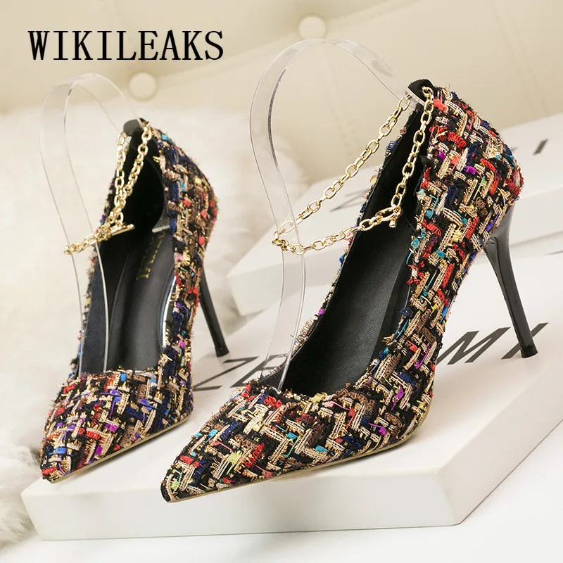 

designer shoes women luxury 2018 chains mary jane shoes woman sexy high heels wedding shoes bride stiletto valentines escarpin