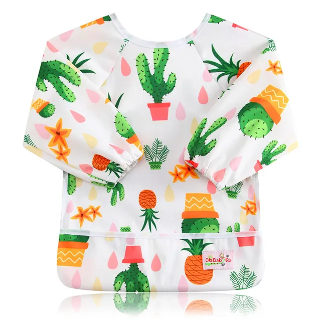 Ohbabyka Reusable Baby Long Sleeve Bib Unicorn Print Child Apron Baby Baberos Impermeables Bavoir Bebe Fille For Boys Girls Bibs Bibs Burp Cloths Aliexpress