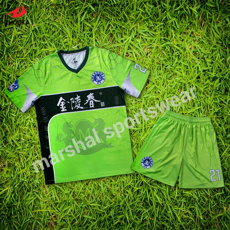 Wholesale bulk sublimation soccer uniform set china football shirt