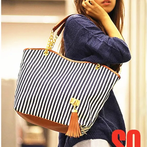 Holiday Bags Handbags Fashion Women Stripe Street Snap Candid Holiday Bags Handbags Fashion Women Stripe Street Snap Candid Canvas Shoulder Bag Free Shipping 1pcs Lot W1262 In From Luggage On