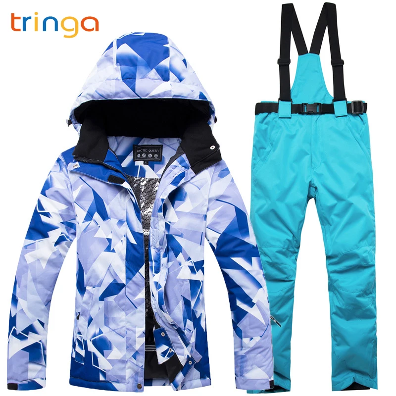 

Winter Girls Ski Suit Women Outdoor Windproof Waterproof Mountain Sportswear Skiing Snowboarding Jacket Pants Sets