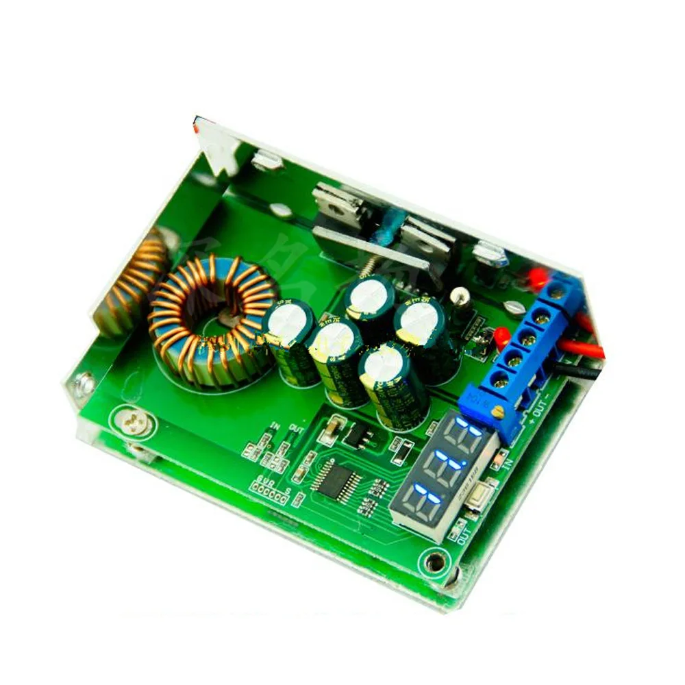 

1Pc DC-DC Voltage Regulator Module 10A High Power 300W Adjustable Stabilized Voltage Supply Module With Voltmeter Display