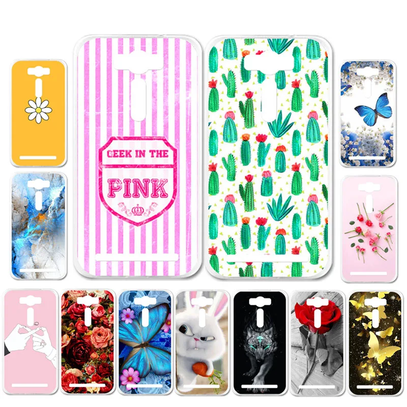 

Ojeleye DIY Patterned Silicon Case For Asus Zenfone 2 Laser ZE500KL 5.0 inch Case Soft TPU Cartoon Phone Cover Anti-knock Shell