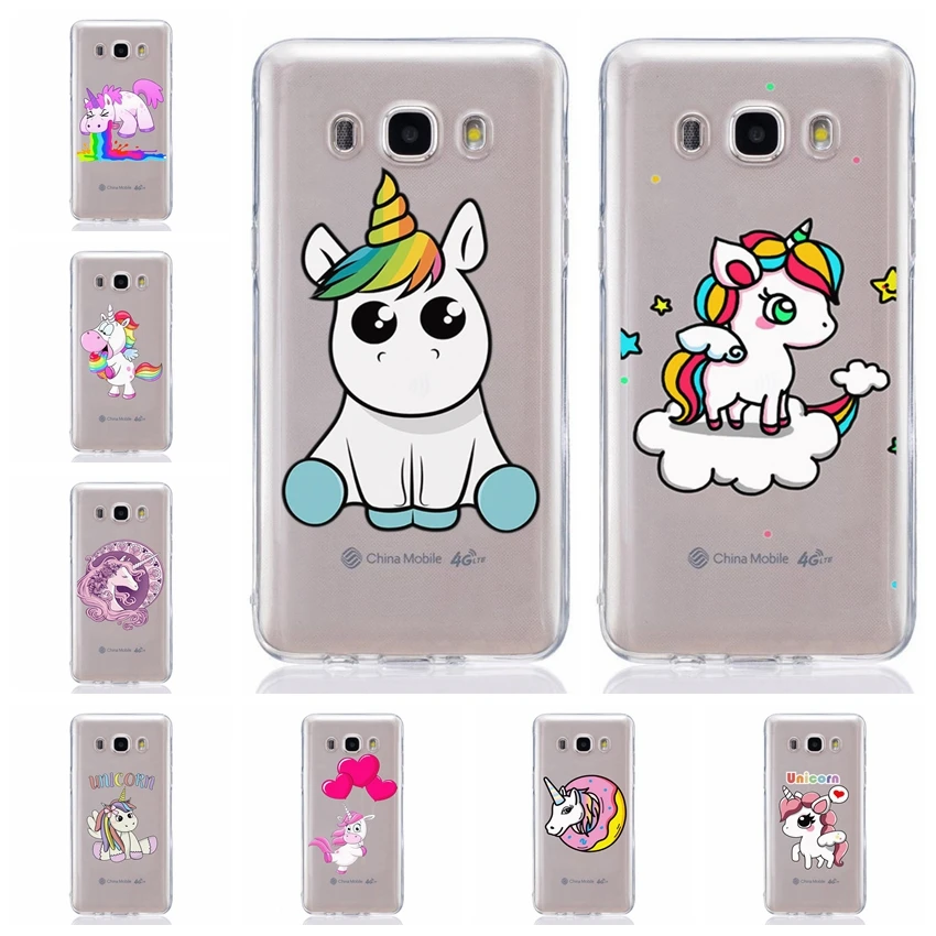 For Samsung Galaxy J1 J2 J3 J5 J7 prime J120 J320 J330 J530F TPU Colorful Soft Unicorn Painted Desig Cover Case Fundas E321 |