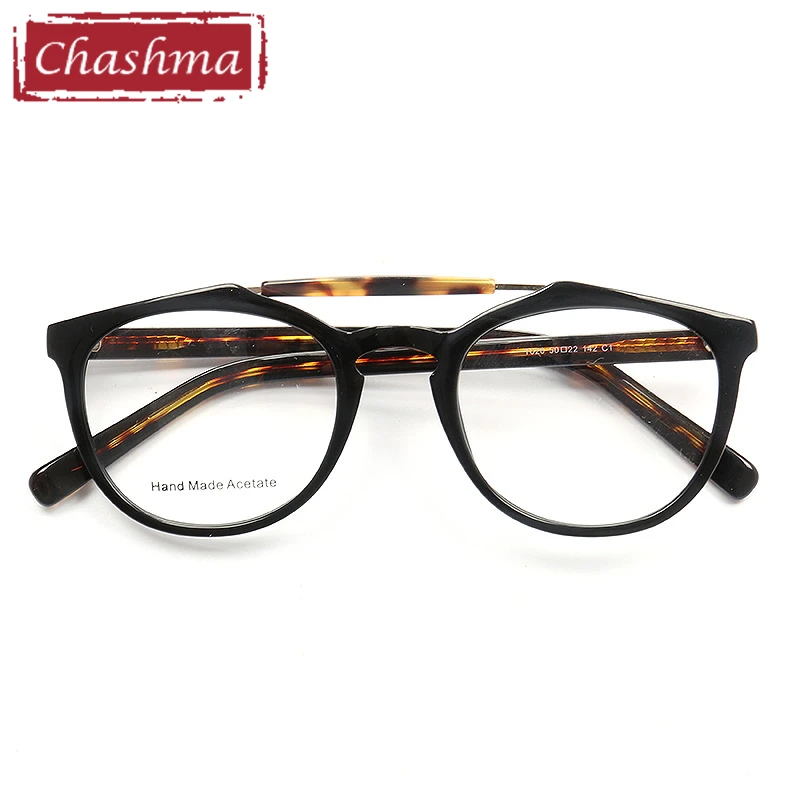 

Chashma Acetate Frame Quality Optical Eyewear Men Spectacles Frame for Women Vintage Wide Nose Pad Glasses Transparent Lenses