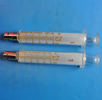 

5ml luer lock glass syringe transparent graduate syringes