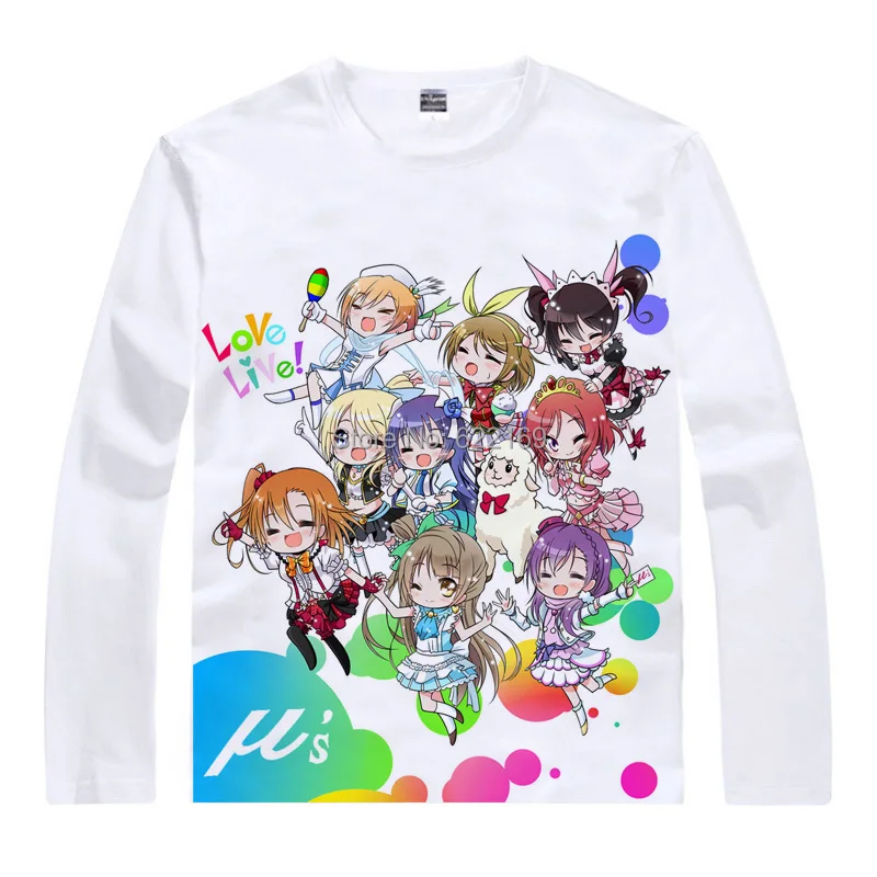 2015 футболка Love Live Eli Honoka Maki костюмы для косплея Мужская с японским известным аниме