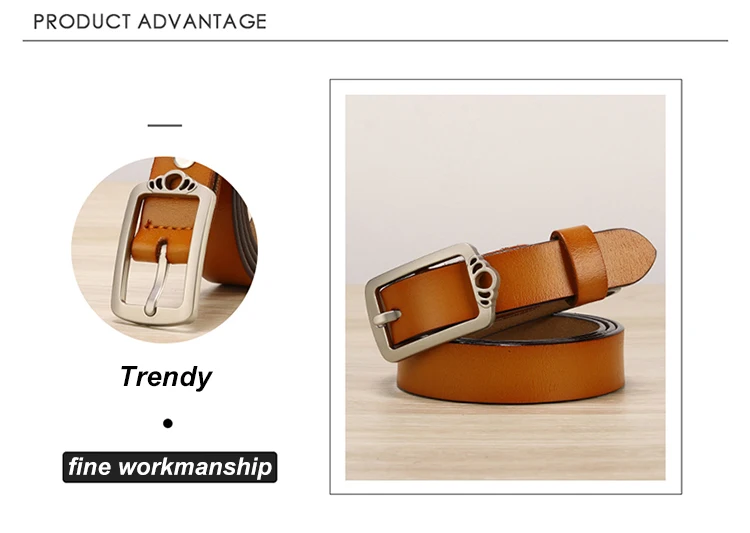 [LFMB]lwomen genuine leather fashion all-match belt Leather women belt famale cowhide leather Pin buckle waistband belts4