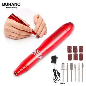 

BURANO Electric Nail Drill machine Pen 6 Bits Nail Nursing Kit 100-240V Pedicure & Manicure Polish Machine Nail Art Tool