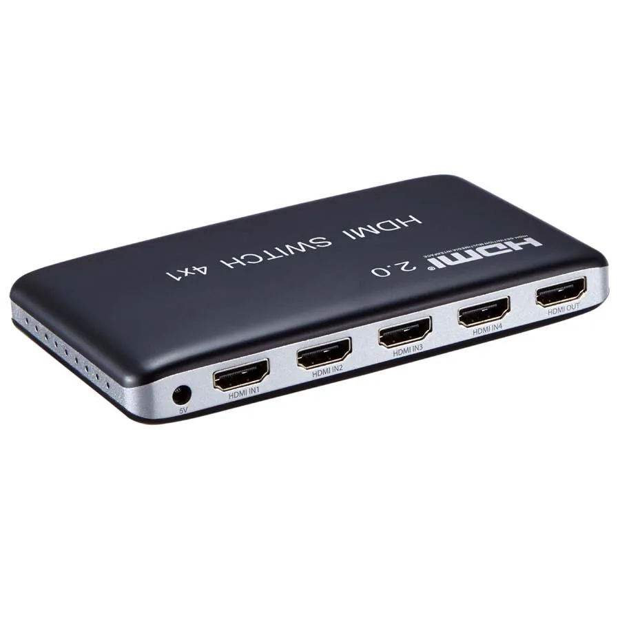HDMI 2,0 переключатель 4x1 HDMI коммутатор конвертер 4 в 1 выход до 4K@ 60 Гц HDMI2.0 HDCP 2,2 3D с пультом дистанционного управления для DVD HD плееры HDTV