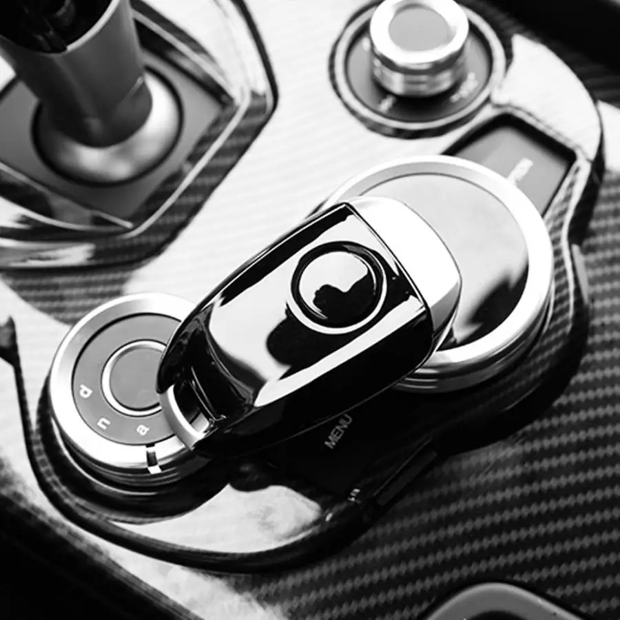 ABS глянцевый черный Автомобильный Брелок чехол Накладка подходит для Alfa Romeo Giulia